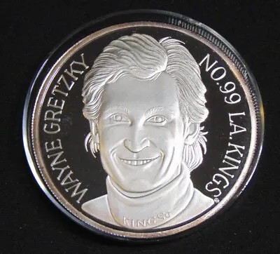 Wayne Gretzky L.a. Kings 8 Ozt 999 Fine Silver Coin Enviromint Round 1994 - Goat • $1600