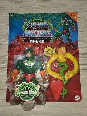 He Man And The Masters Of The Universe Origins King Hiss Mexican Card Unpunched  • $70