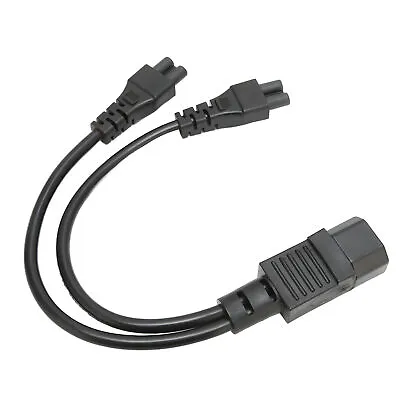 Splitter Power Plug Cord IEC320 C14 Male To Dual IEC320 C5 Female Power Cord GDS • £11.34