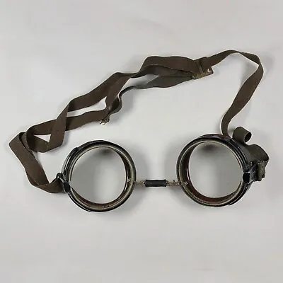 Vintage (Antique?) Early 20th C Willson Motorcycle Goggles. OG Steampunk • $90