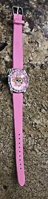 Girls Sparkly Monkey Face Wristwatch Pink Strap - Round Analog Face Keeps Time • $8.95
