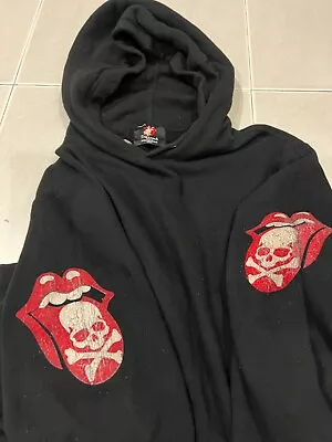 Mastermind Japan × Theater 8 × Rolling Stones Hoodie Black Men's Size :L • $165.90