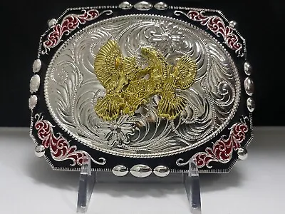 Rooster Cowboy Western Style Square Belt Buckle  Hebilla Vaquera Gallo  • $22.99