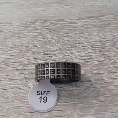 Ring Size 9 Unisex Stainless Steel Ring Design #7 • $1.99