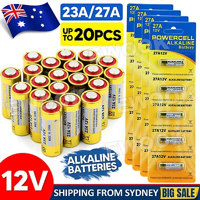 27A LR27A  A23 23A 23GA 23AE 12V Alkaline Batteries For Garage Car Remote Alarm • $4.45