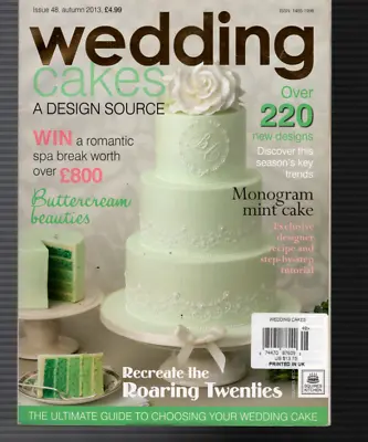 Wedding Cakes : A Design Source - 2013 - 220 New Designs - Monogram Mint Cake • $10