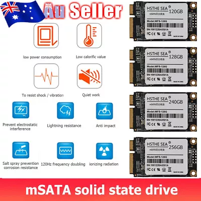 $47.93 • Buy Mini MSATA SSD 120G 128G 240G 256G Internal Solid State Hard Drive For PC AU