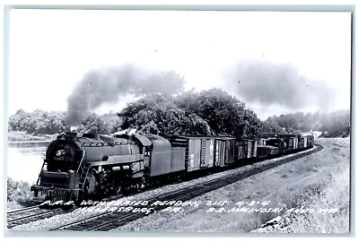 C1950's P. R. R. Railroad Locomotive Train Millersburg PA RPPC Photo Postcard • $14.98