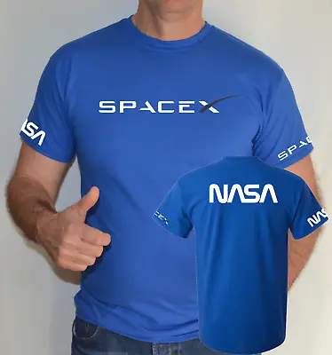 Spacex And Nasajoint Elon Muskteslafalconspace Agency T Shirt  • £14.99