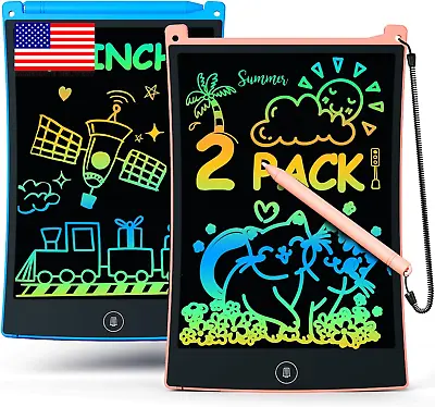 2 Pack LCD Writing Tablet With Stylus 8.5 Inch Colorful Doodle Board Drawing Pa • $13.03