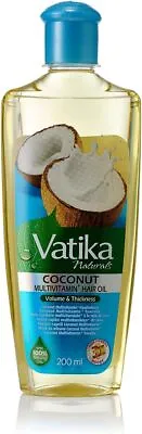 Vatika Naturals Coconut Enriched Hair Oil 100% Natural Oils.  200 Ml (Pack Of 1) • £4.99