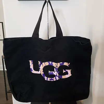 UGG Australia Women's Black Marble Canvas Tote Bag Pink Purple Camo • $30