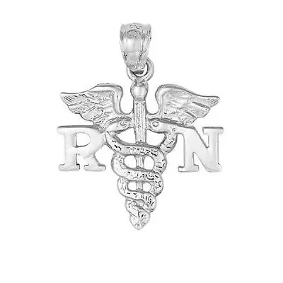 Sterling Silver  RN  REGISTERED NURSE Pendant / Charm Made In USA  • $9.99