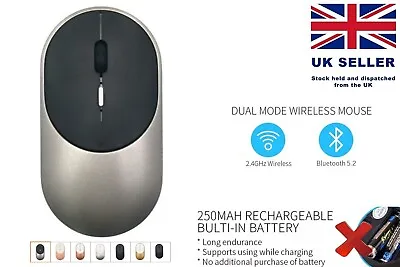 Wireless Bluetooth Mouse For SAMSUNG Galaxy Tab S7 Plus12.4  Tablet Rechargeable • £14.99