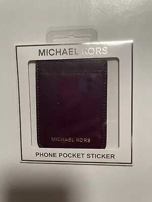 Michael Kors Phone Leather Pocket Wallet Damson/plum Nip • $10