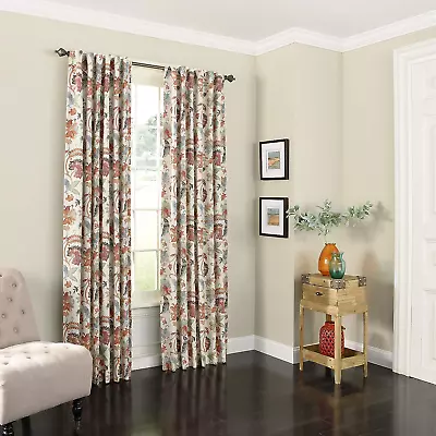 Nina Rod Pocket Curtains For Bedroom Single Panel 52 In X 63 In Multi • $31.88