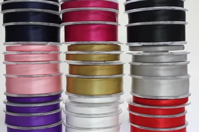 £3.97 • Buy Satin Ribbon 25 Metre Rolls 35 Colours 3mm 6mm 10mm 16mm 25mm 38mm 50mm