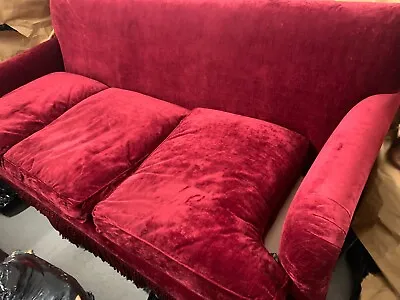$2500 • Buy EJ Victor - Red Polyester Batting Couch