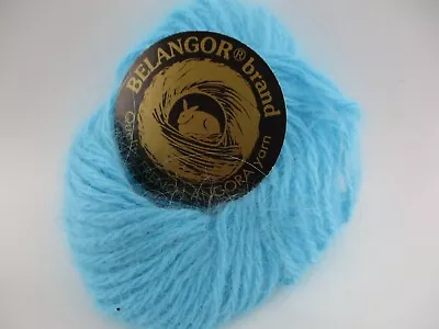 New BELANGOR 100% ANGORA Rabbit Fur Luxurious Yarn | 10Gr | 33Yds | TURQUOISE • $11.95