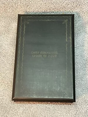 Vtg WWII US Navy LEGION MERIT Chief Commander Medal Coffin Box Ribbon Lapel Pin • $26