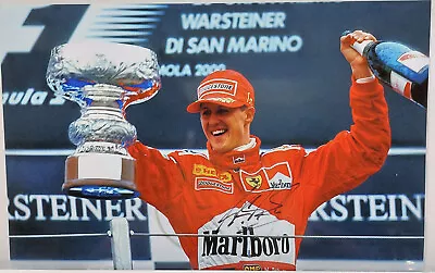 Michael SCHUMACHER IMOLA 2000 Podium VICTORY Photo SIGNED By SCHUMI ! • $127.22