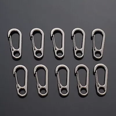 10PCS 3.2MM Spring Backpack Paracord Clasps SF Clips Carabiner EDC Keychain Cilp • $6.99