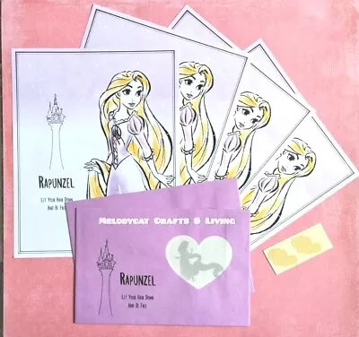 💕 Disney Letter Writing Set Paper  Envelopes Rapunzel • $6