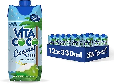 Vita Coco Pure Coconut Water 12X330Ml Naturally Hydrating Packed With Electrol • £15