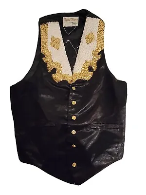 Vtg Sequin VEST WESTERN ROCKER HIPPIE GLAM ROCK POP STAR Empire Classic • $95