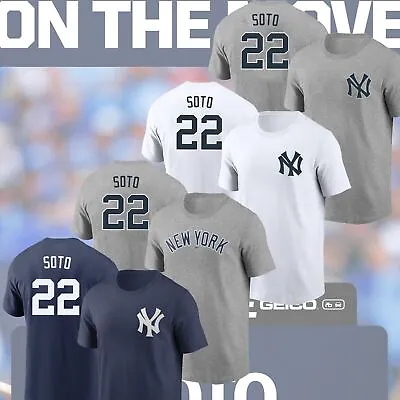 SALE!! Juan Soto #22 New York Team Yankees 2024 Name & Number T-Shirt S-5XL • $7.99