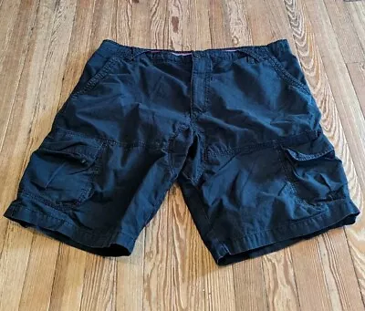 Vintage Nike Air Jordan Cargo Shorts Size 42 Black 14  Inseam Ripstop Jumpman • $20