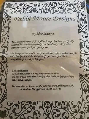 £6.99 • Buy Debbi Moore Designs Rubber Stamps 