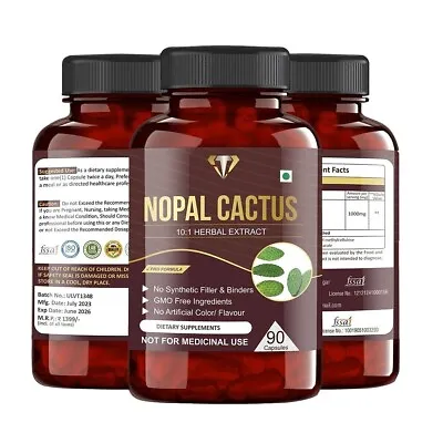 Nopal Cactus Pear Prickly Extract Powder Blood Sugar 10000mg Capsule - 90 Pills • $50