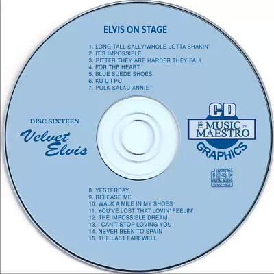 Karaoke CD+G ELVIS PRESLEY Disc #16 Music MaestroRelease MeIt’s Impossible • $9.99