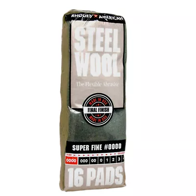 Homax Steel Wool #0000 Super Fine 1 Bag (16pads)  Fast Shipping 0371161 • $3.89