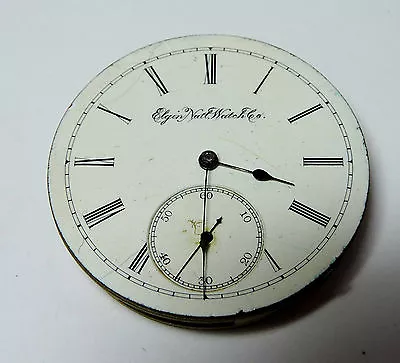 Antique Victorian  ELGIN National Watch Co Large Pocket Watch Movement #H500 • $104.99