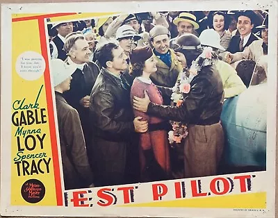 CLARK GABLE MYRNA LOY In TEST PILOT Original LOBBY CARD  (1938) 11  X 14  • $285