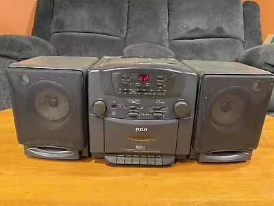 RCA Portable CD Single Cassette Bass Reflex With Detachable Speakers See Video • $59.99