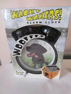 	Mark Feldstein Wacky Wakers Black Lab Alarm Clock NEW # 1523 U • $29.95