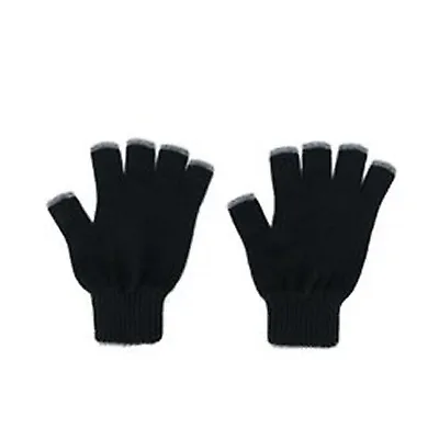 Fingerless Warm Stretch Black Magic Gloves Lot • £3.99
