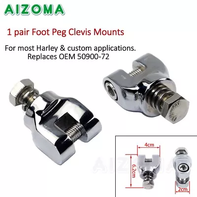 1/2  Motorcycle Passenger Foot Peg Clevis Mounts Steel Bracket For Harley Softai • $28.30