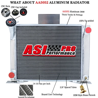 $169 • Buy 3 Row Aluminum Radiator Fit 1982-1994 1985 Ford Ranger Pickup V8 Engine 2.3 4.0L