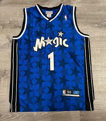 Tracy McGrady Orlando Magic Reebok Authentic Sewn Stitched Jersey Size 50 • $75