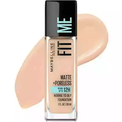 Maybelline Fit Me Matte + Poreless Liquid Foundation Makeup 122 Creamy Beige • $8