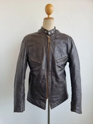 $244.05 • Buy SUPERB Vtg 70s SCHOTT PERFECTO Cafe Racer Leather Motorcycle Jacket Medium 38/40