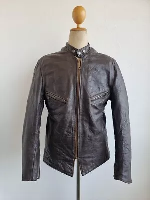 $244.05 • Buy SUPERB Vtg 70s SCHOTT PERFECTO Cafe Racer Leather Motorcycle Jacket Medium 38/40