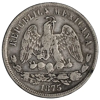 Mexico. Republic 1875 Zs A Silver 50 Centavos 13.35 Gr. 30.35 Mm VF KM-407.8 • $47.34
