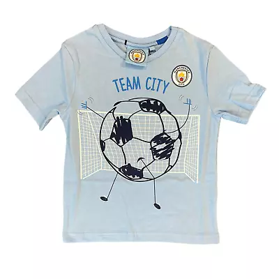 Manchester City Football Pyjamas (Size 2-3Y) Kid's Crest Short Pyjama Set - New • £11.99