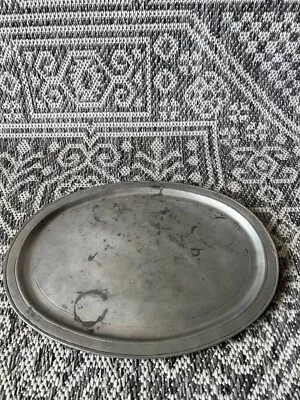 Cosi Tabellini MATCH 15” Oval Pewter Tray | Handmade In Italy | Stamped 95 • $180