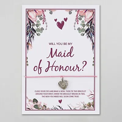 Will You Be My BRIDESMAID Proposal Card | Wish Bracelet Card | Flowergirl Gift • £2.39
